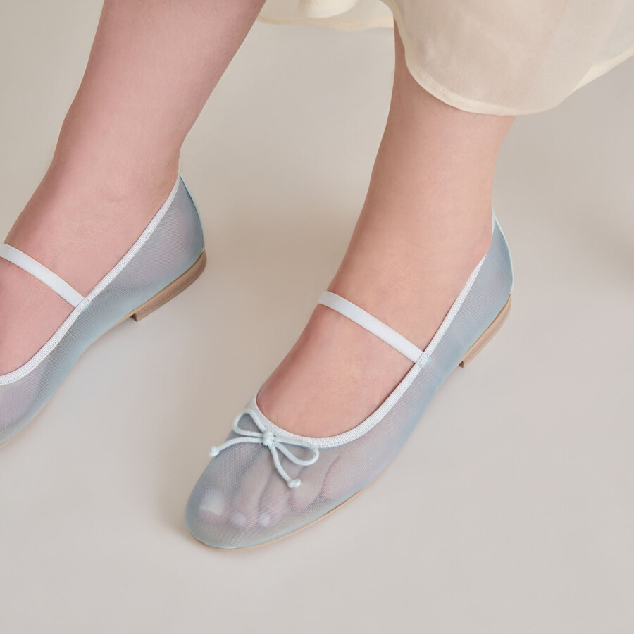 cadel ballerinas eisblaues mesh