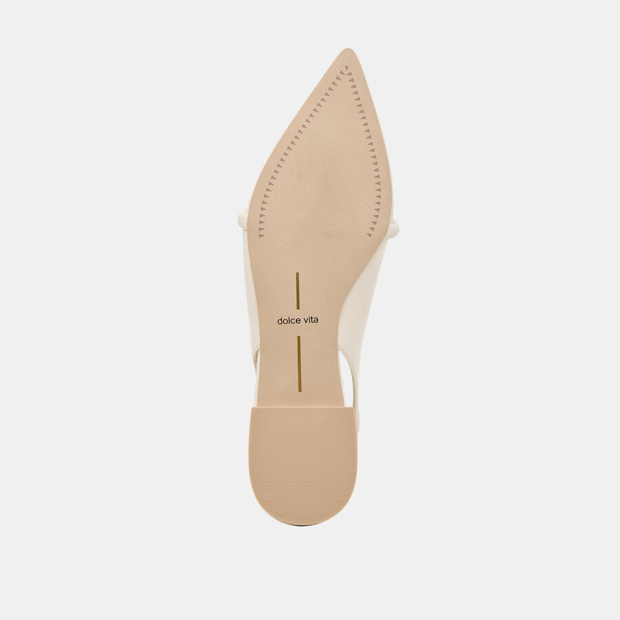 payge flats off white crinkle lackleder