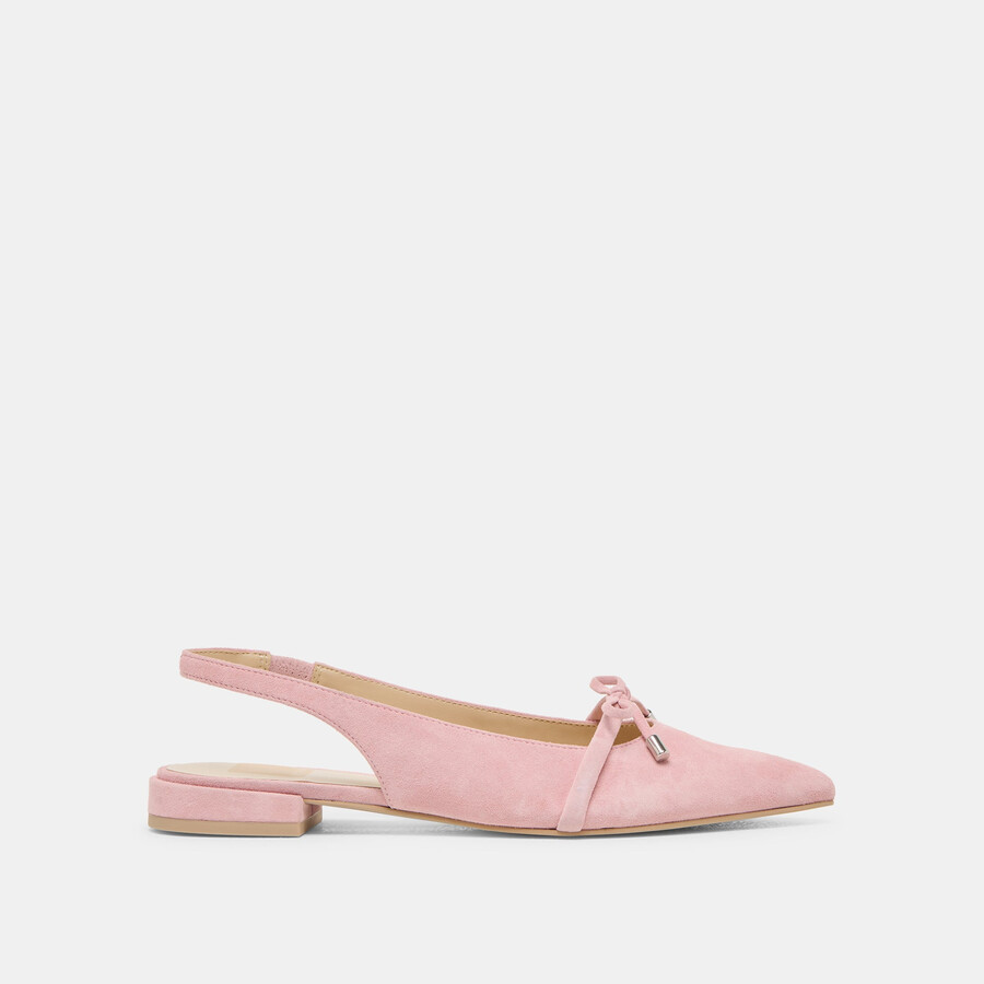payge flats aus zartrosa wildleder