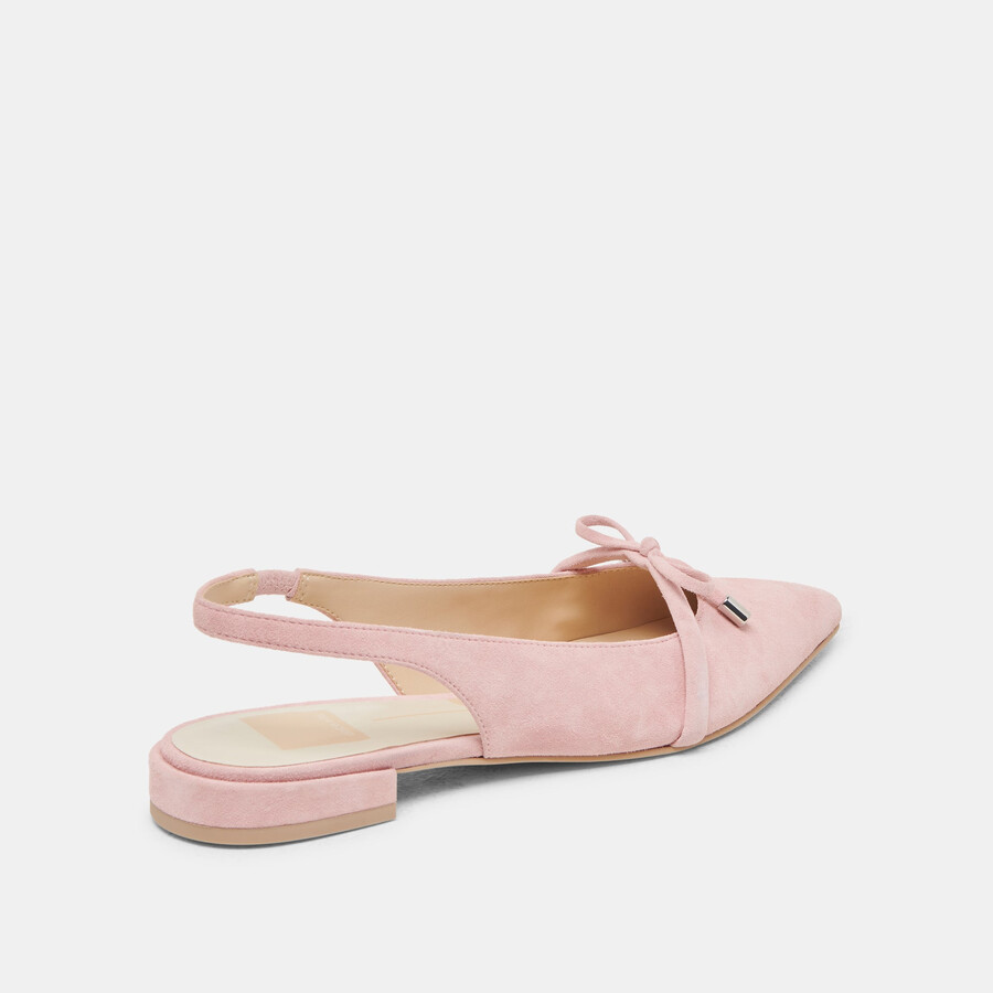 payge flats aus zartrosa wildleder