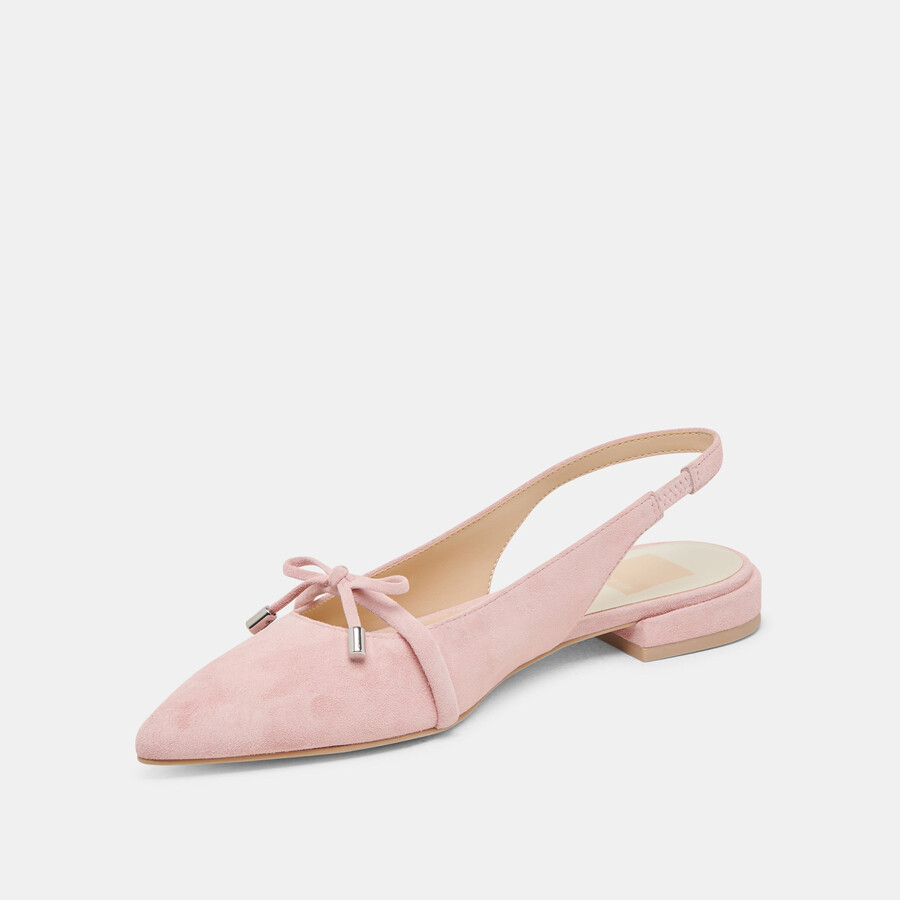 payge flats aus zartrosa wildleder