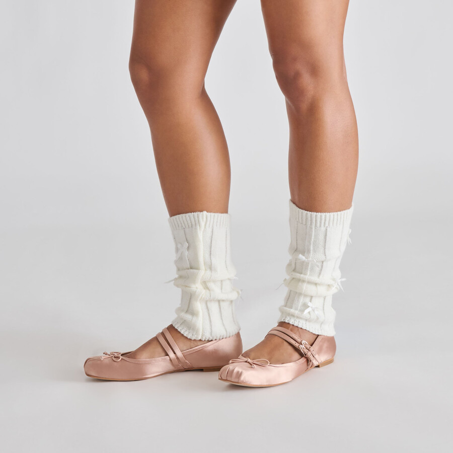 gibsen ballerinas aus rosafarbenem satin