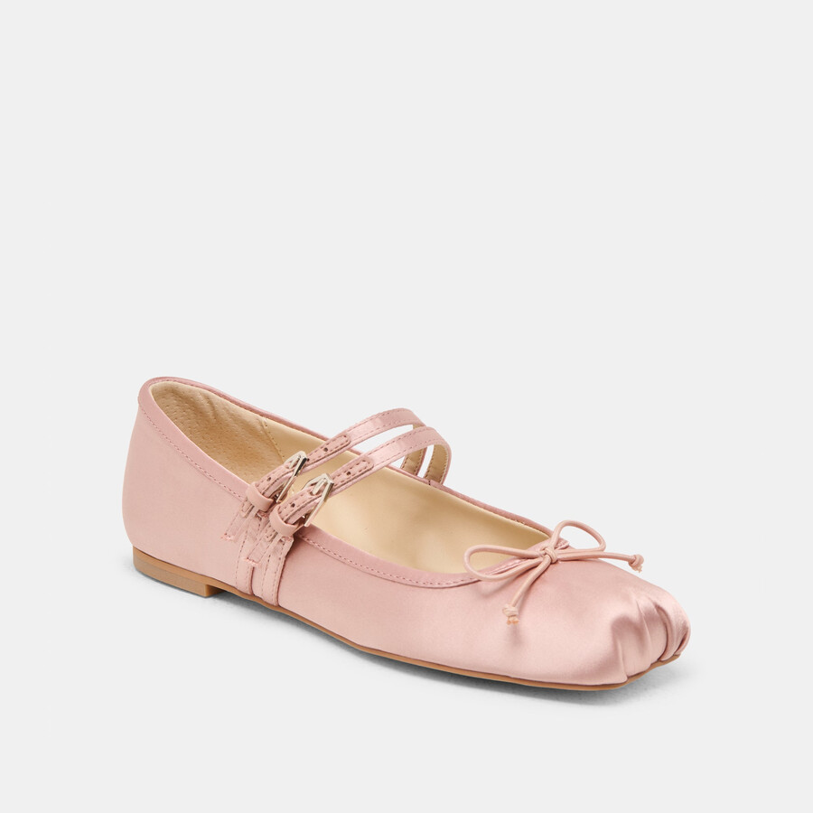 gibsen ballerinas aus rosafarbenem satin