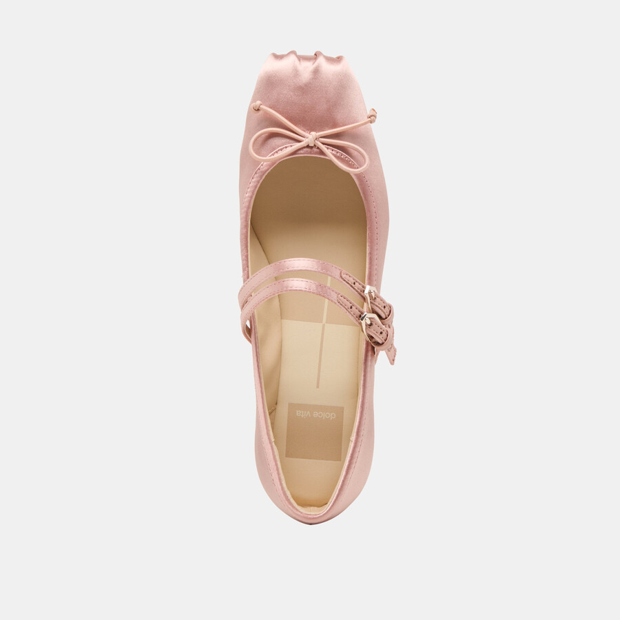 gibsen ballerinas aus rosafarbenem satin