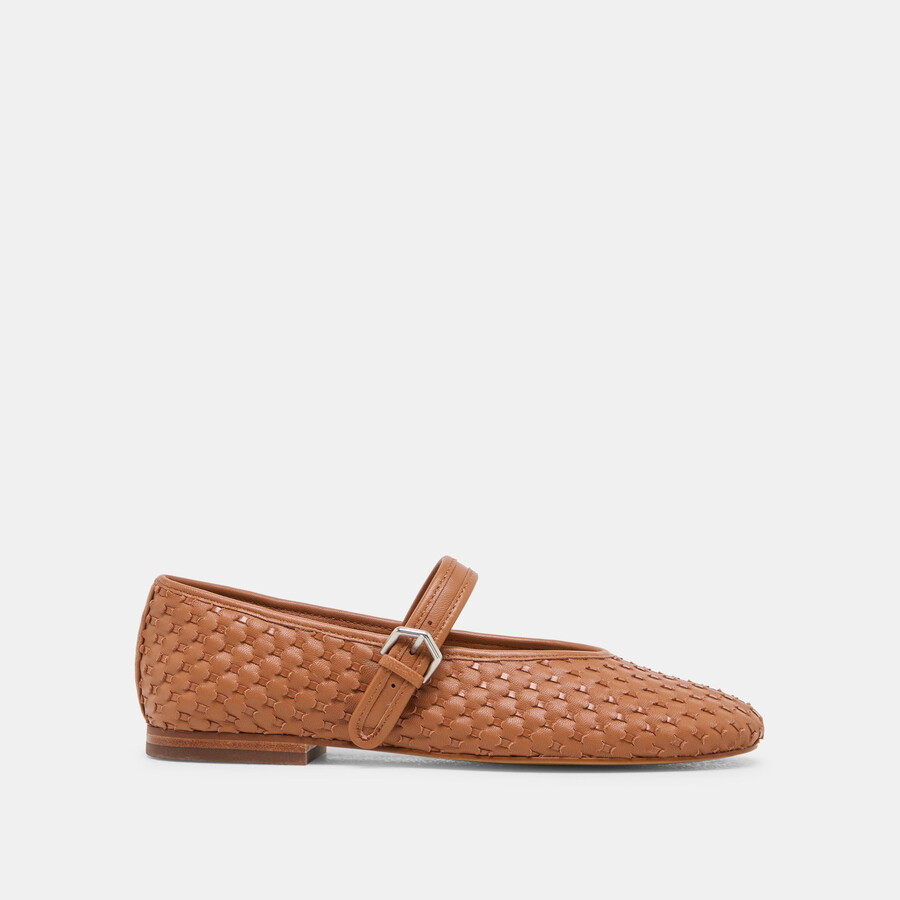 roslyn ballerinas aus gewebtem leder sattelleder