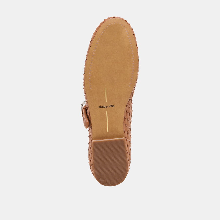 roslyn ballerinas aus gewebtem leder sattelleder