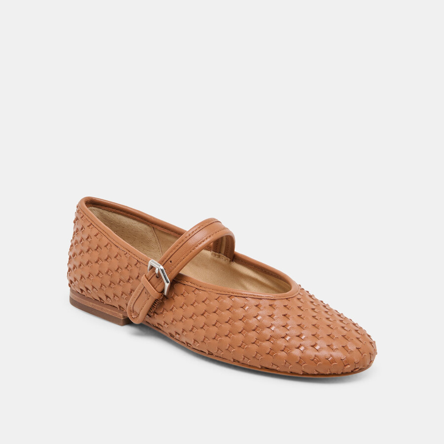 roslyn ballerinas aus gewebtem leder sattelleder