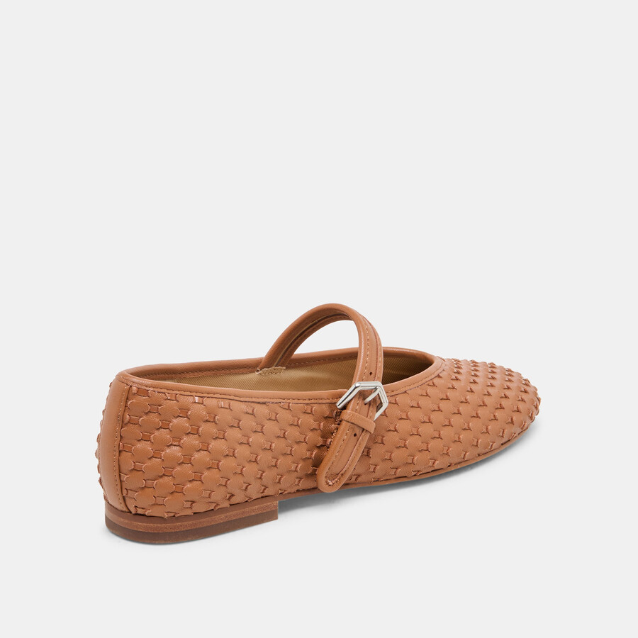 roslyn ballerinas aus gewebtem leder sattelleder