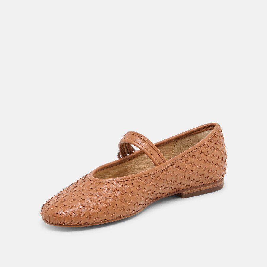 roslyn ballerinas aus gewebtem leder sattelleder