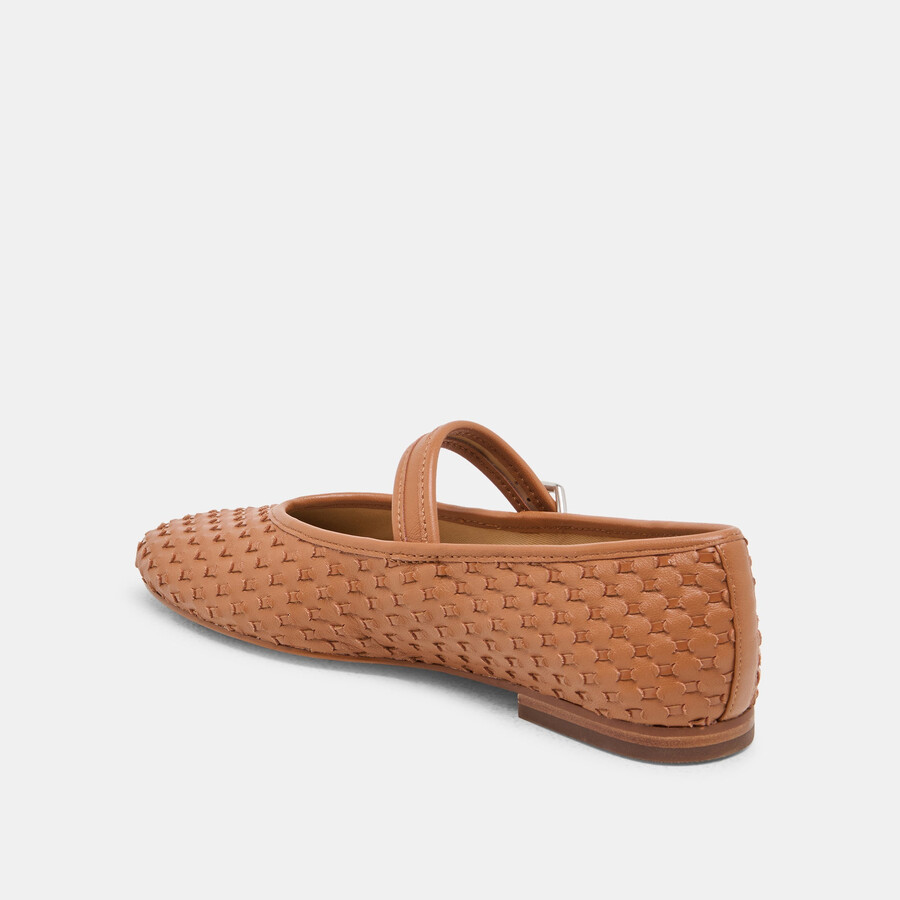 roslyn ballerinas aus gewebtem leder sattelleder