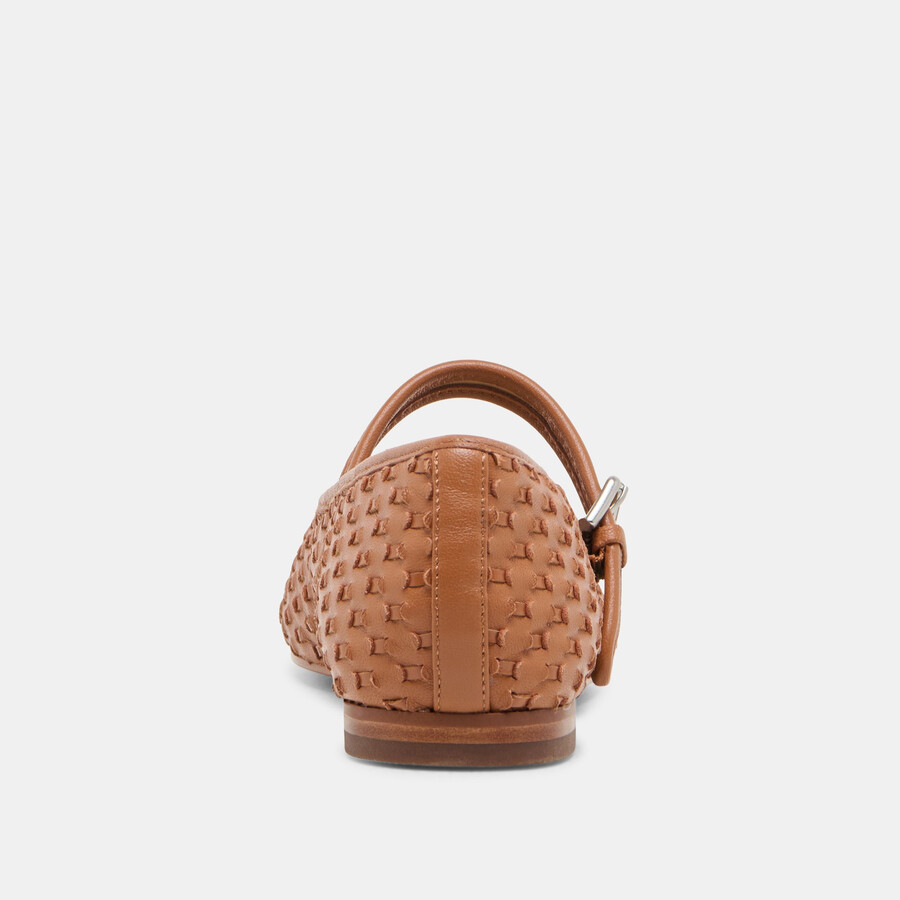 roslyn ballerinas aus gewebtem leder sattelleder