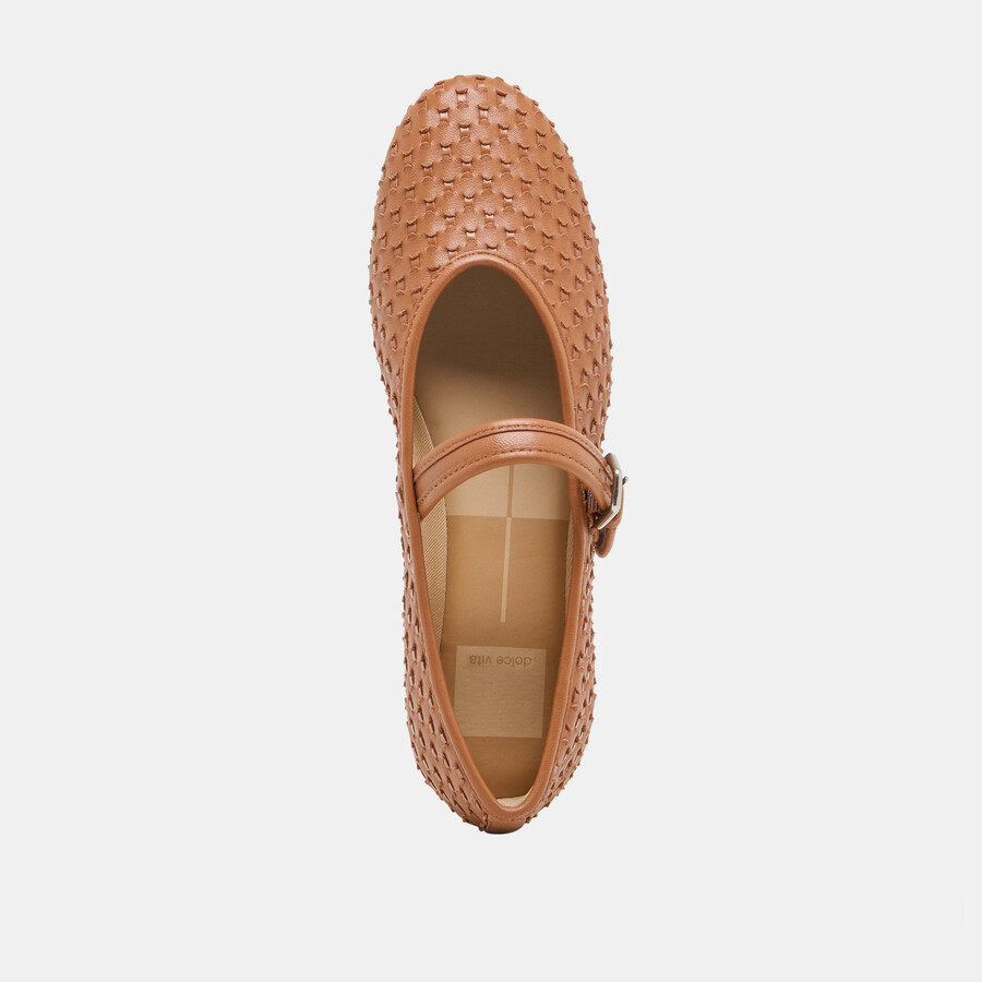 roslyn ballerinas aus gewebtem leder sattelleder