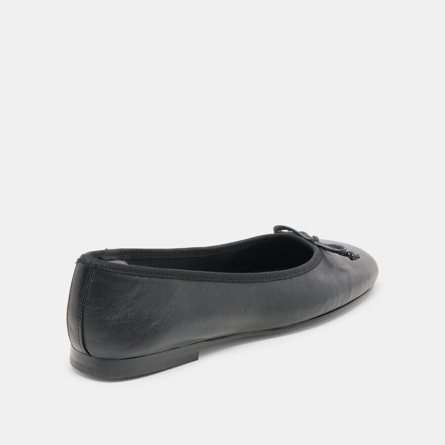 ritla ballerinas aus schwarzem leder