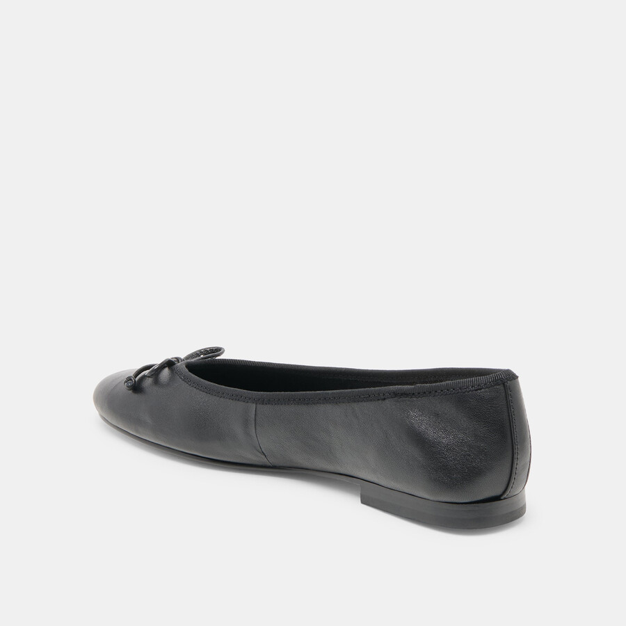 ritla ballerinas aus schwarzem leder