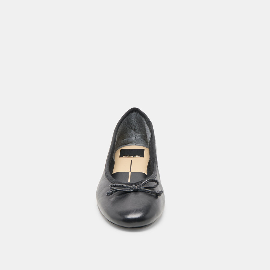 ritla ballerinas aus schwarzem leder