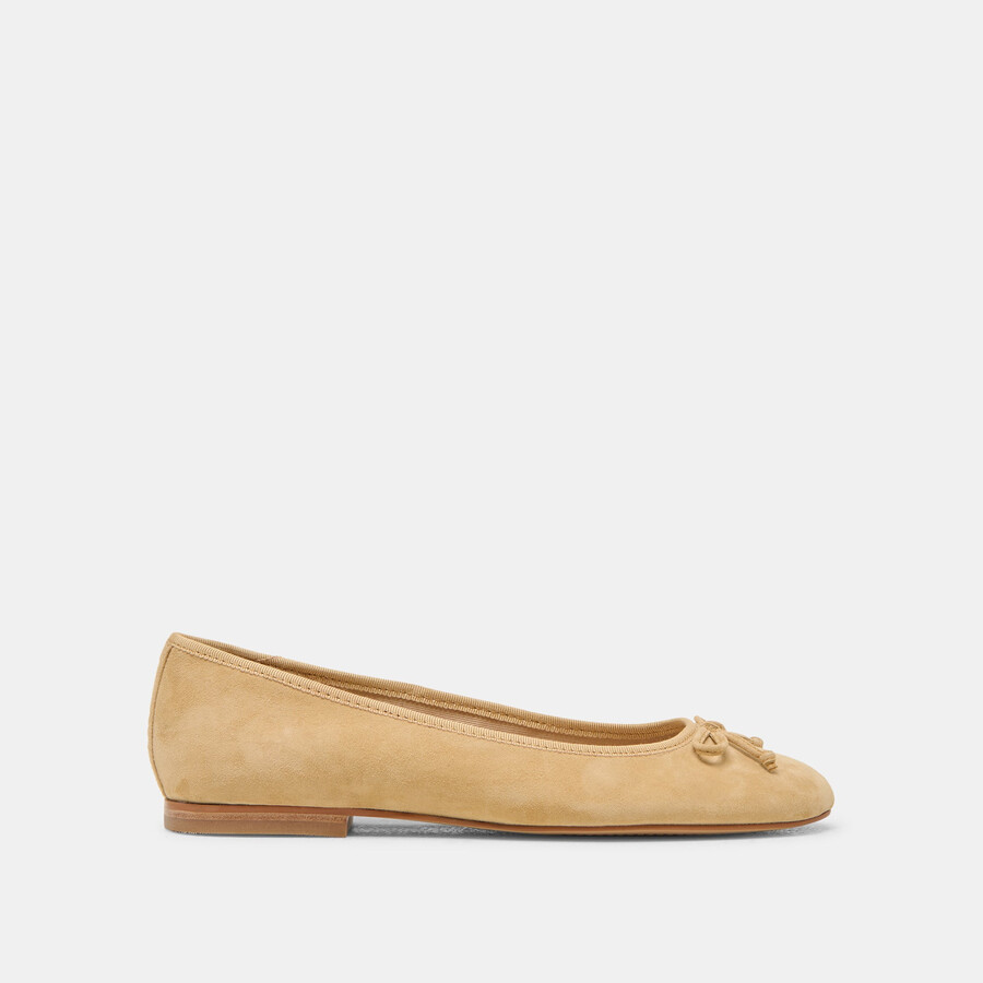 ritla ballerinas aus honigfarbenem wildleder