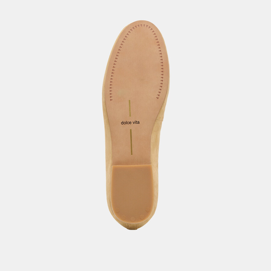 ritla ballerinas aus honigfarbenem wildleder