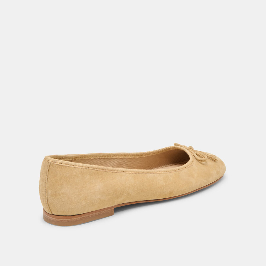 ritla ballerinas aus honigfarbenem wildleder