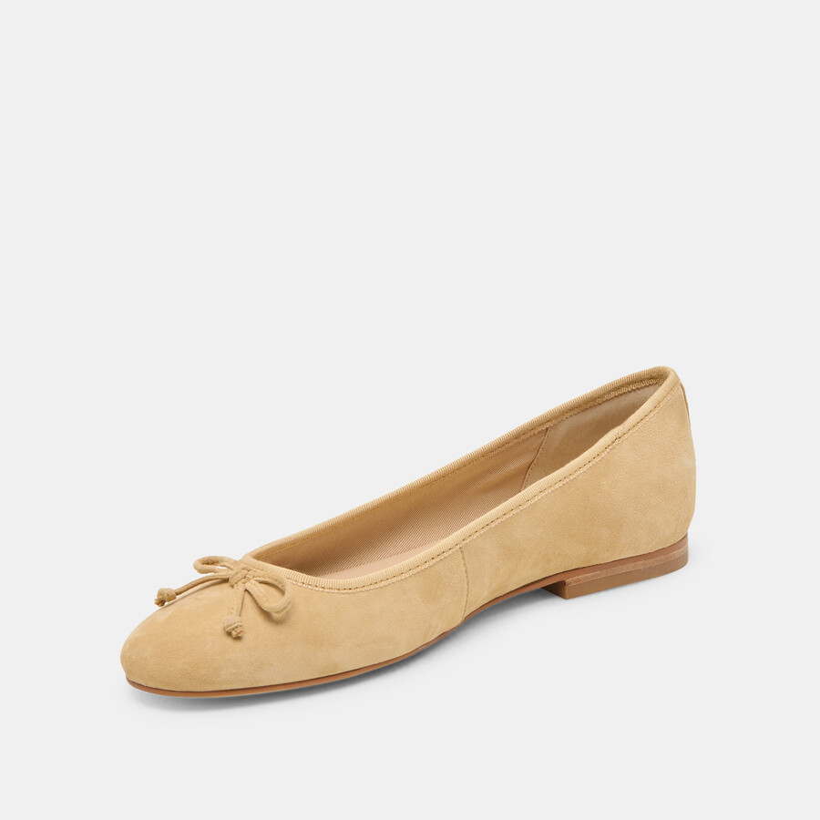 ritla ballerinas aus honigfarbenem wildleder