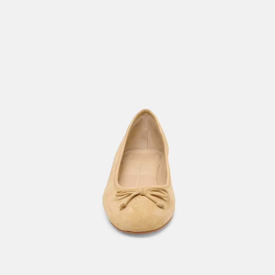 ritla ballerinas aus honigfarbenem wildleder