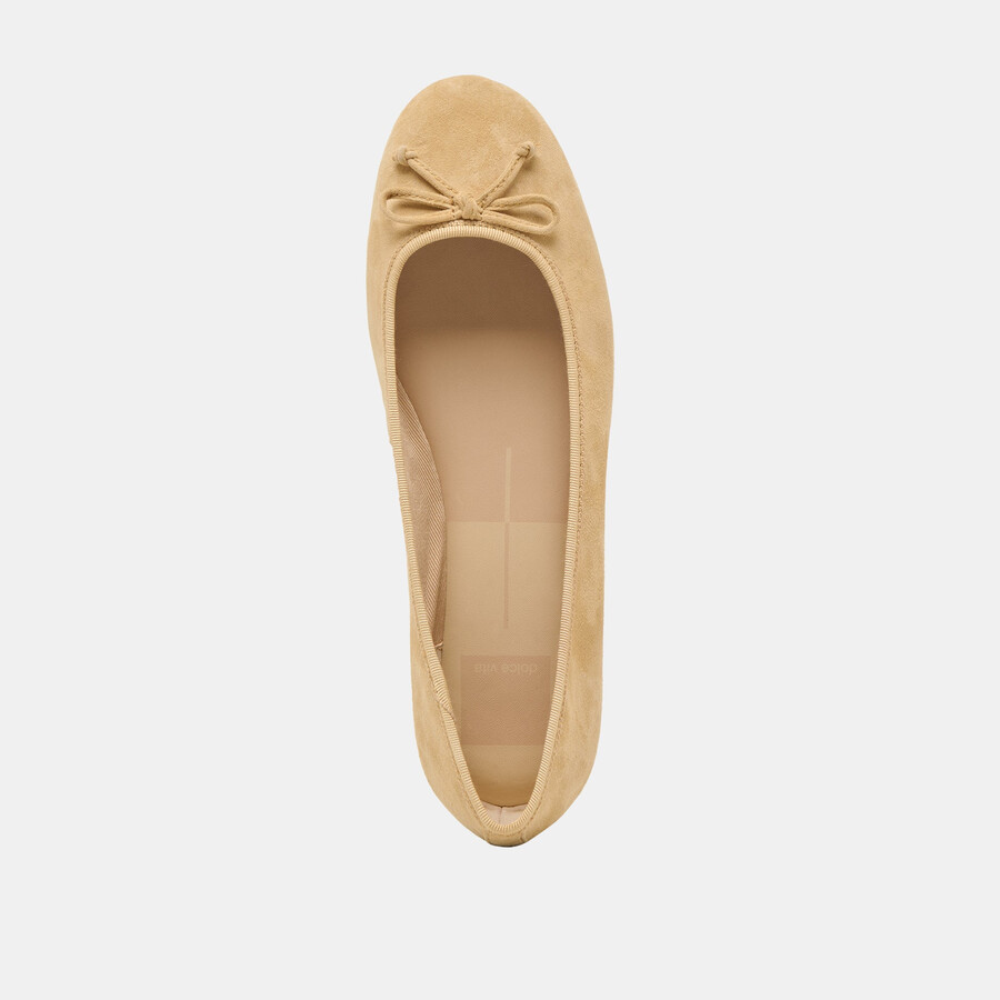 ritla ballerinas aus honigfarbenem wildleder