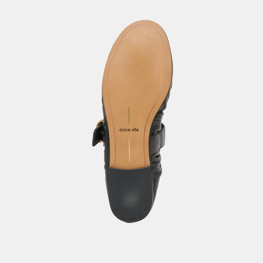 caely ballerinas aus schwarzem leder
