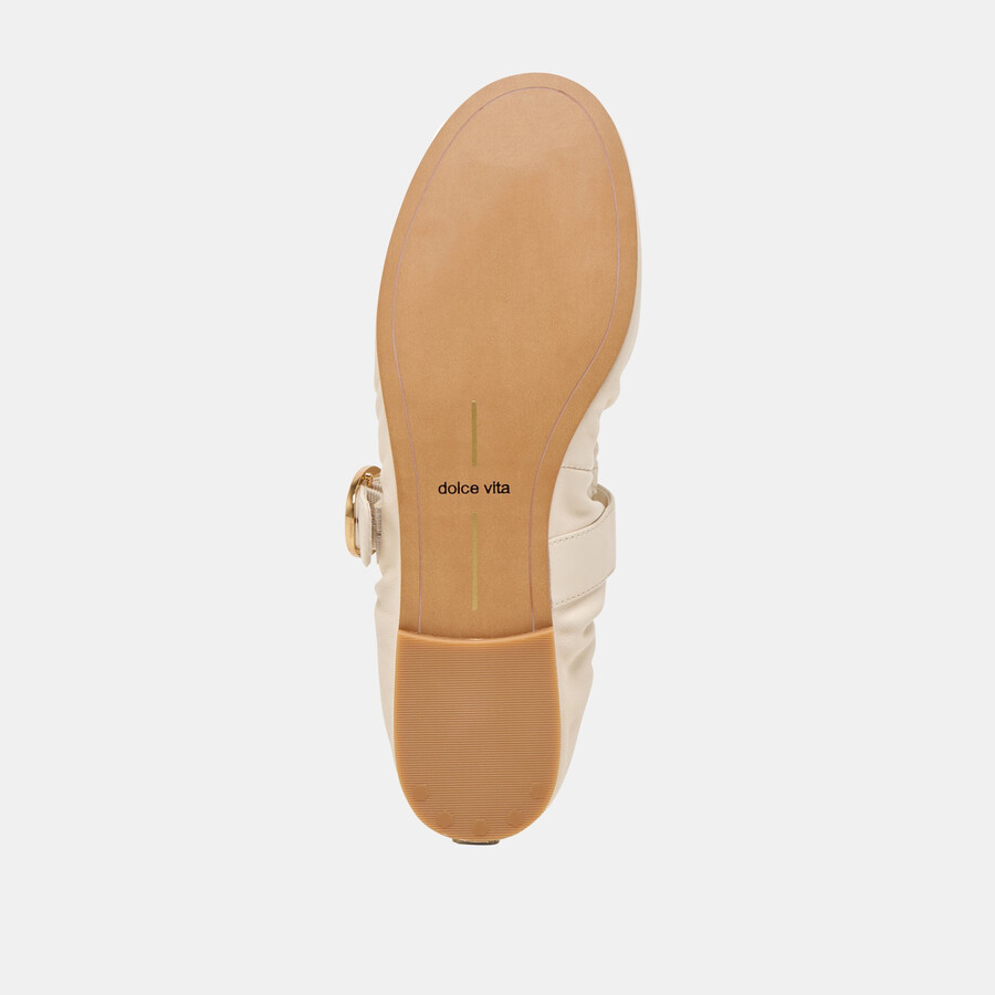 caely ballerinas aus elfenbeinfarbenem leder