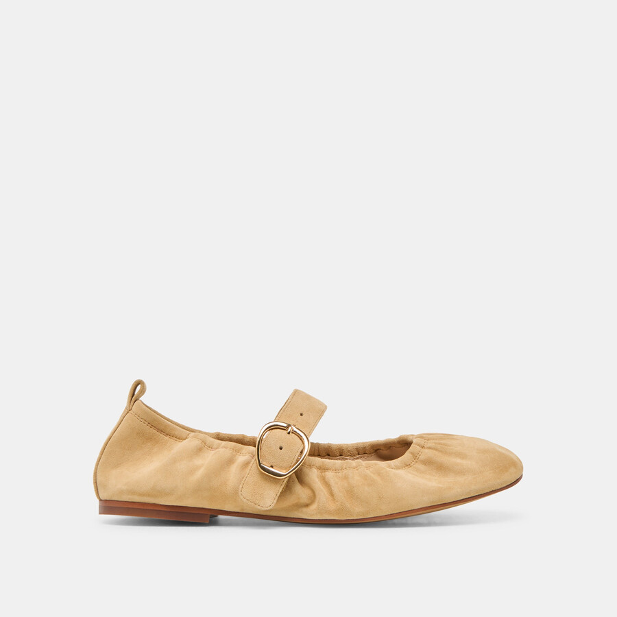 caely ballerinas aus honigfarbenem wildleder