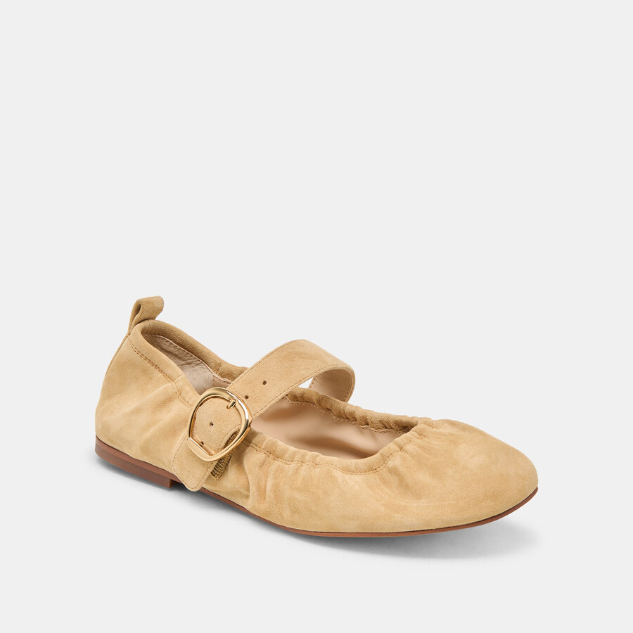 caely ballerinas aus honigfarbenem wildleder