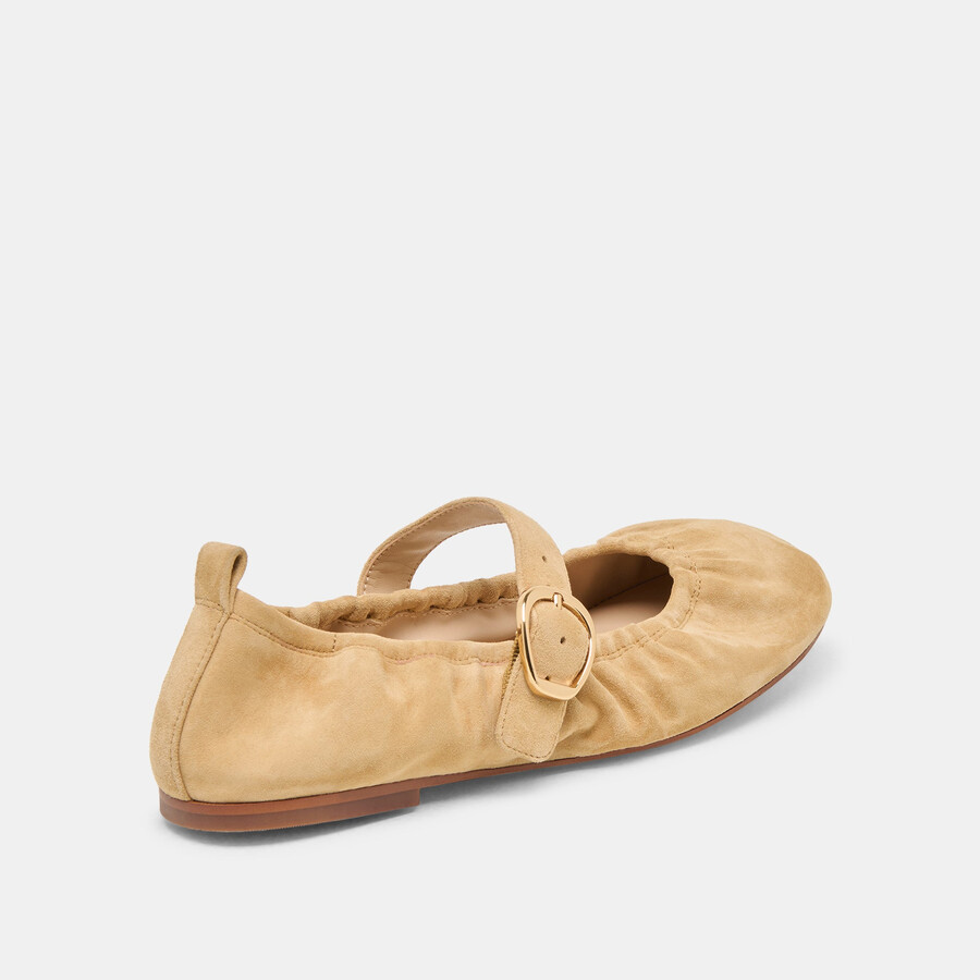 caely ballerinas aus honigfarbenem wildleder