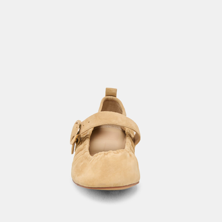 caely ballerinas aus honigfarbenem wildleder