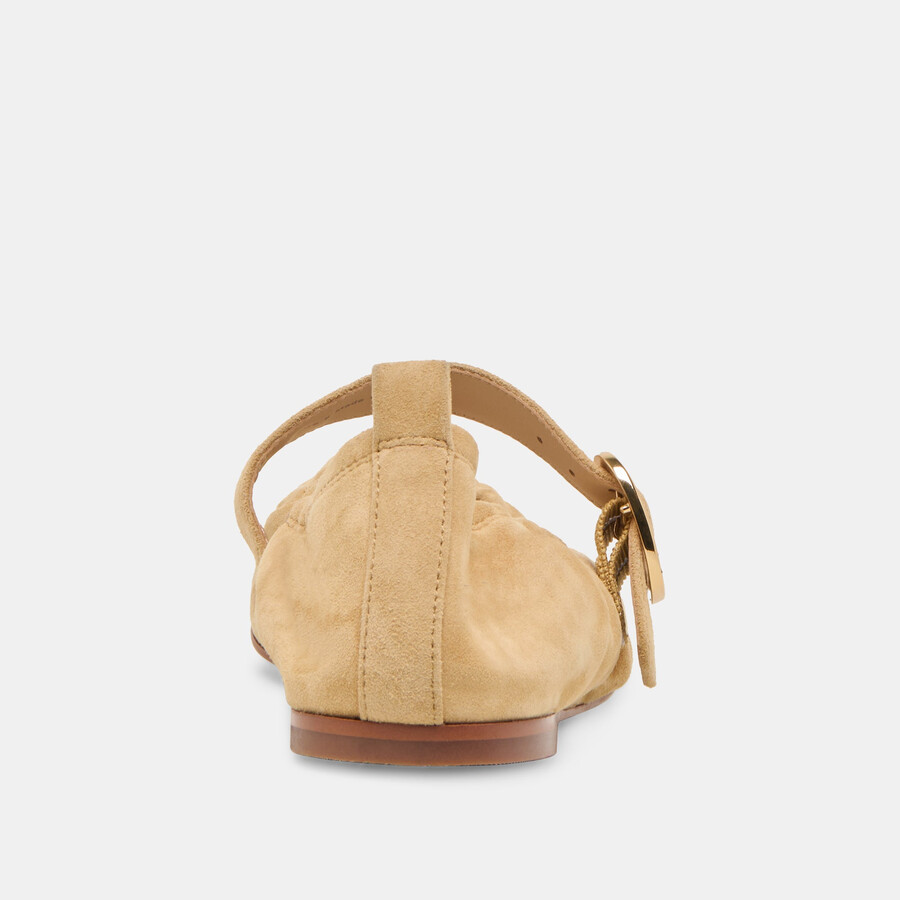 caely ballerinas aus honigfarbenem wildleder