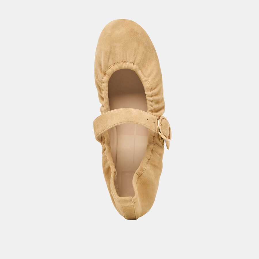 caely ballerinas aus honigfarbenem wildleder