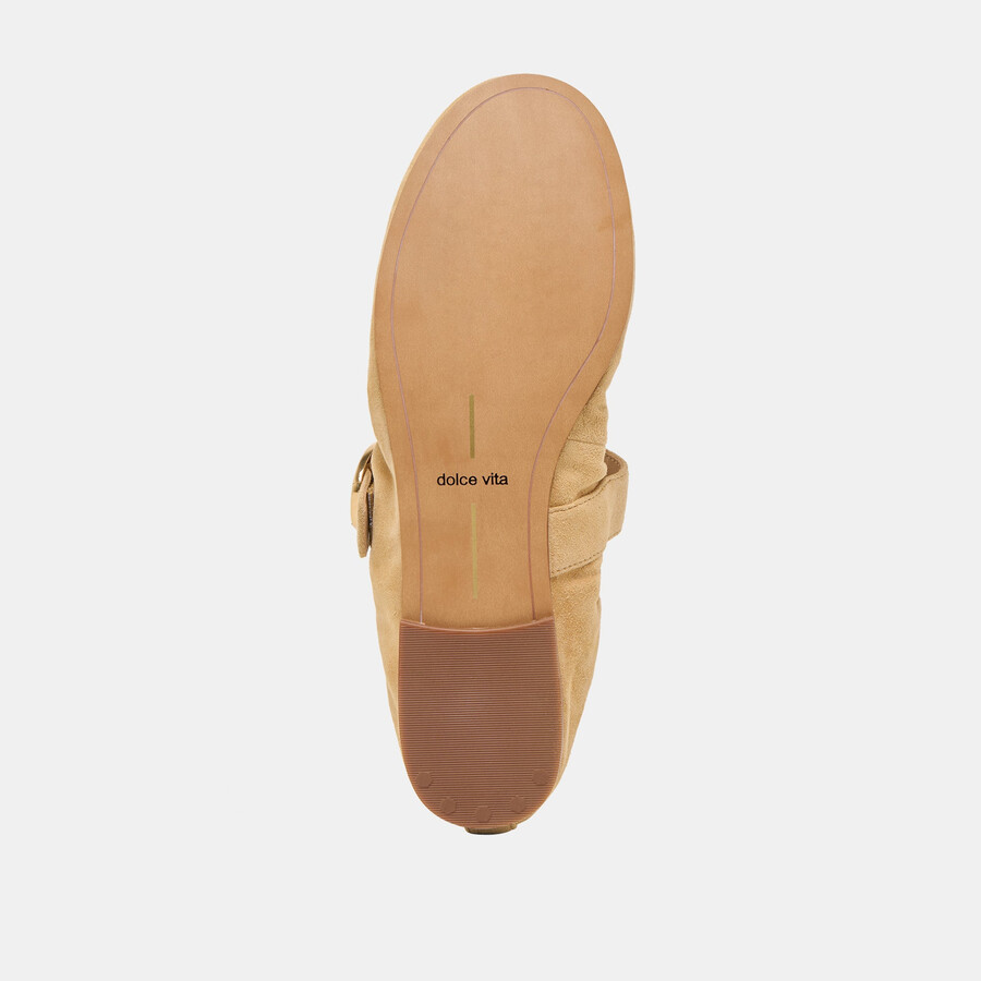 caely ballerinas aus honigfarbenem wildleder