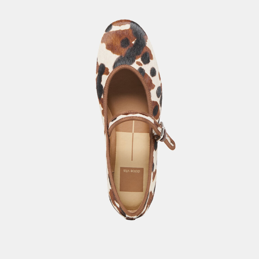 roslyn ballerinas aus kalbsleder in kakaobraun