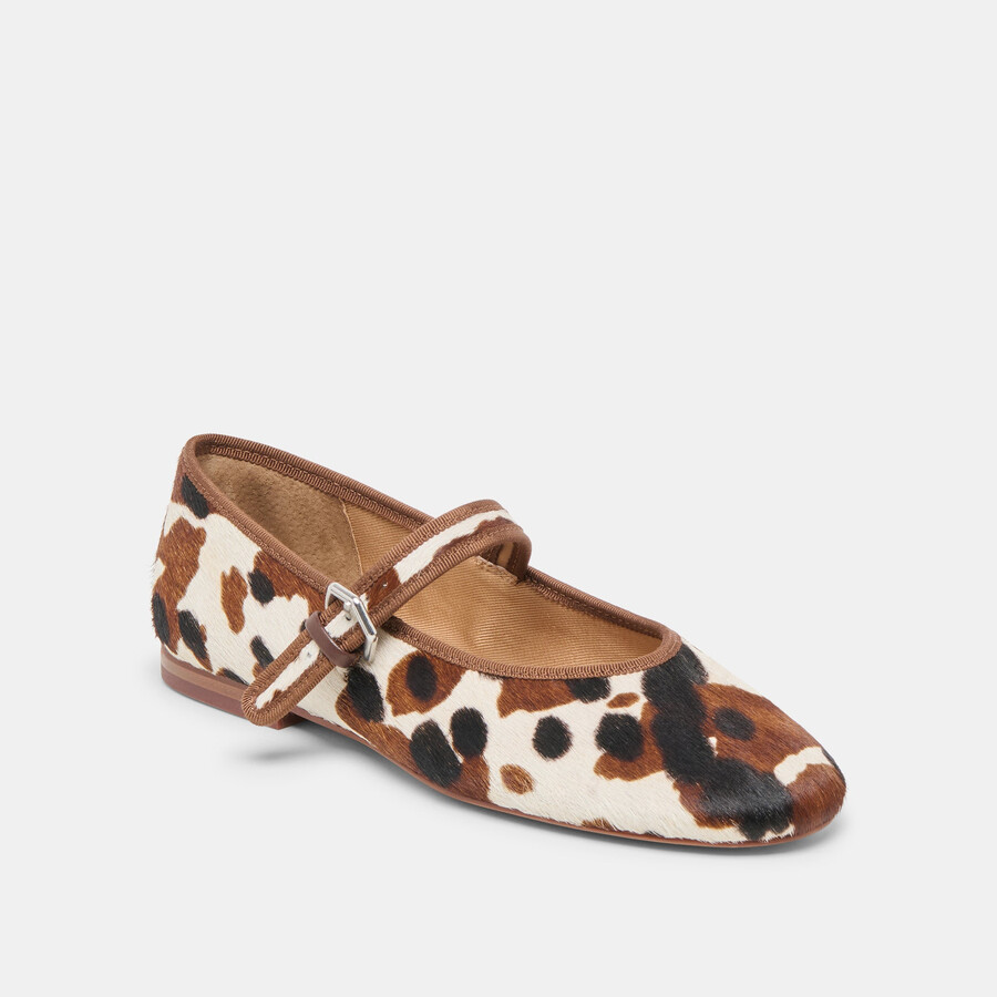 roslyn ballerinas aus kalbsleder in kakaobraun