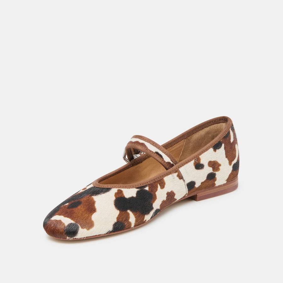roslyn ballerinas aus kalbsleder in kakaobraun