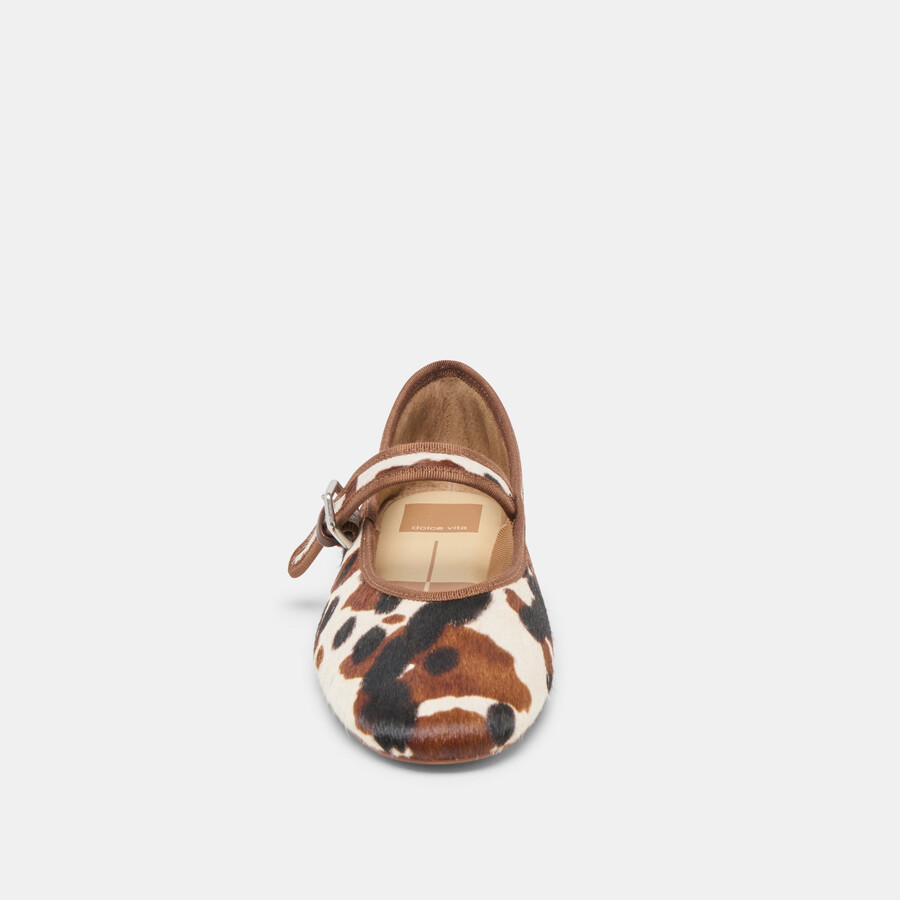 roslyn ballerinas aus kalbsleder in kakaobraun