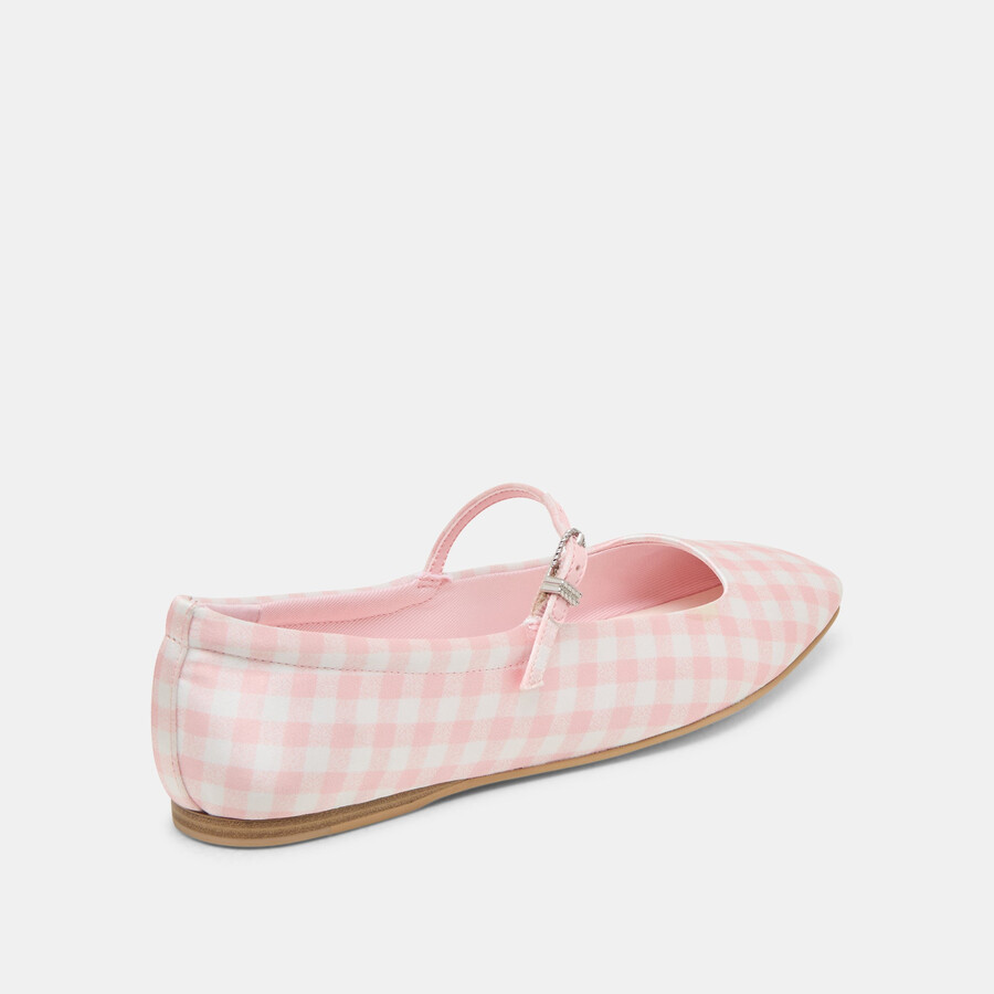 reyes x byrdie golf weite ballerinas rosa karo vichy