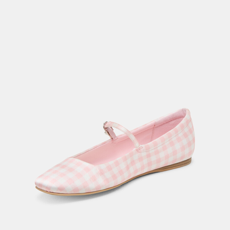 reyes x byrdie golf weite ballerinas rosa karo vichy