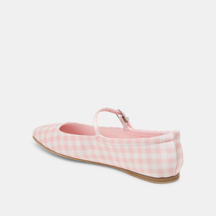 reyes x byrdie golf weite ballerinas rosa karo vichy