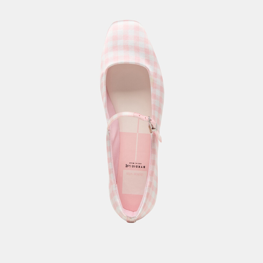 reyes x byrdie golf weite ballerinas rosa karo vichy