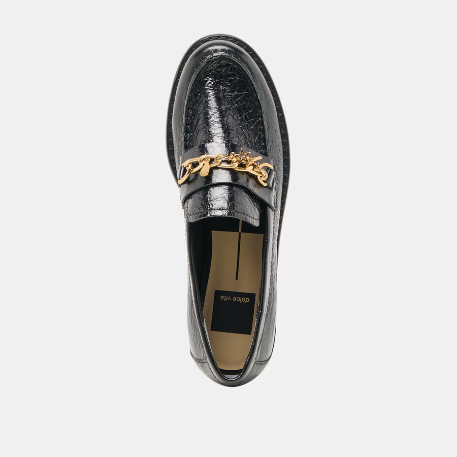waylen loafers midnight crinkle lackleder