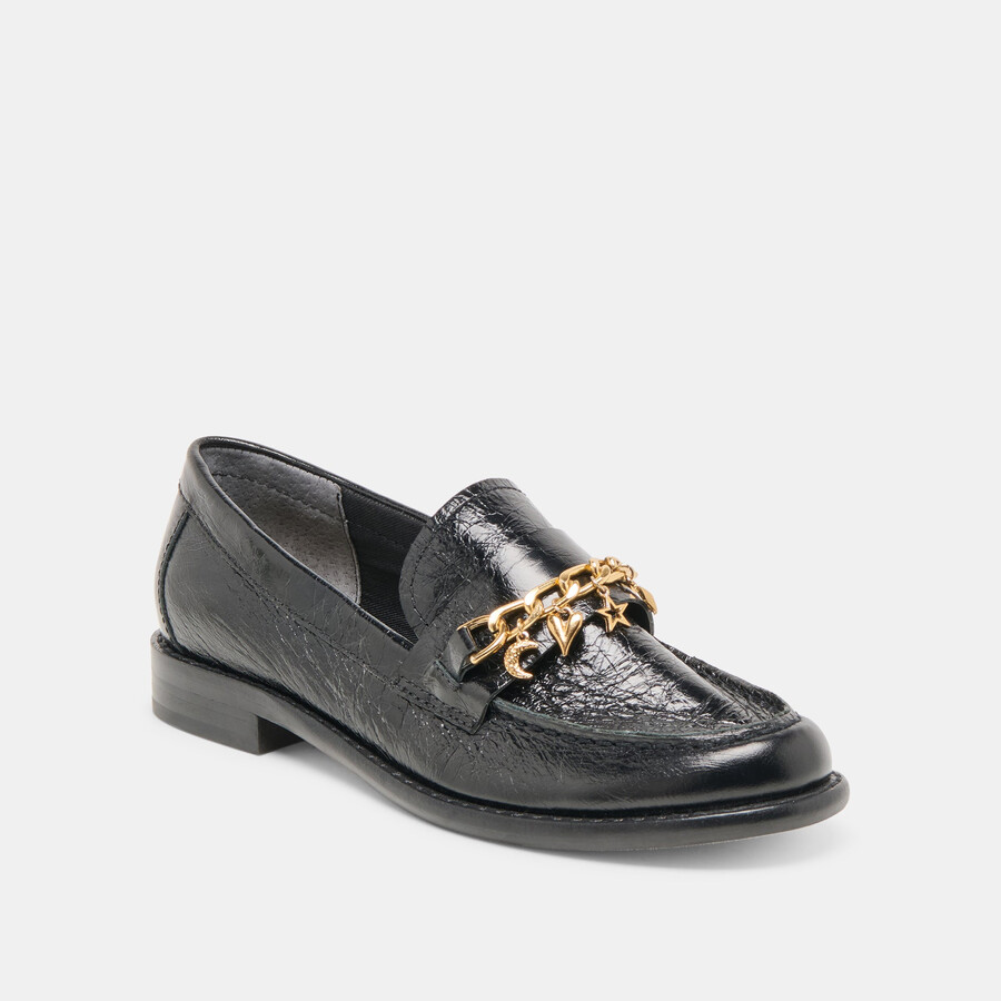waylen loafers midnight crinkle lackleder
