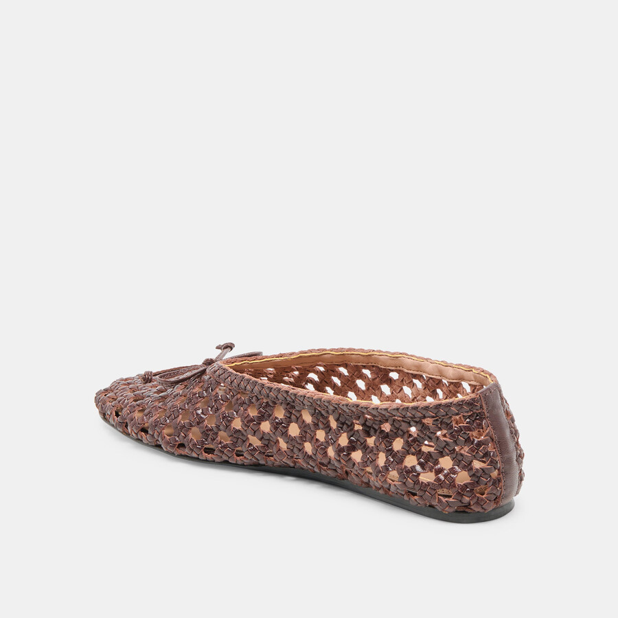 edda ballerinas braun gewebtes leder