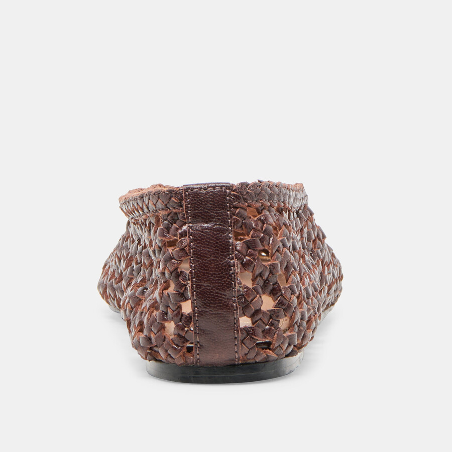 edda ballerinas braun gewebtes leder