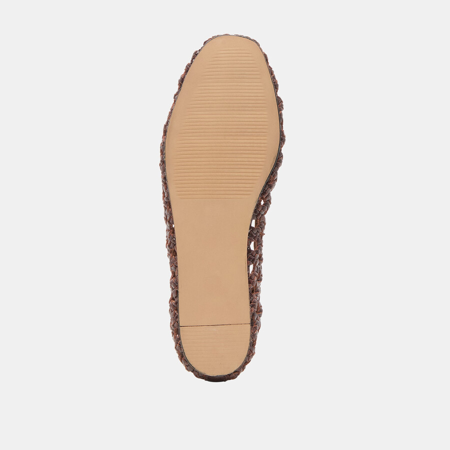 edda ballerinas braun gewebtes leder