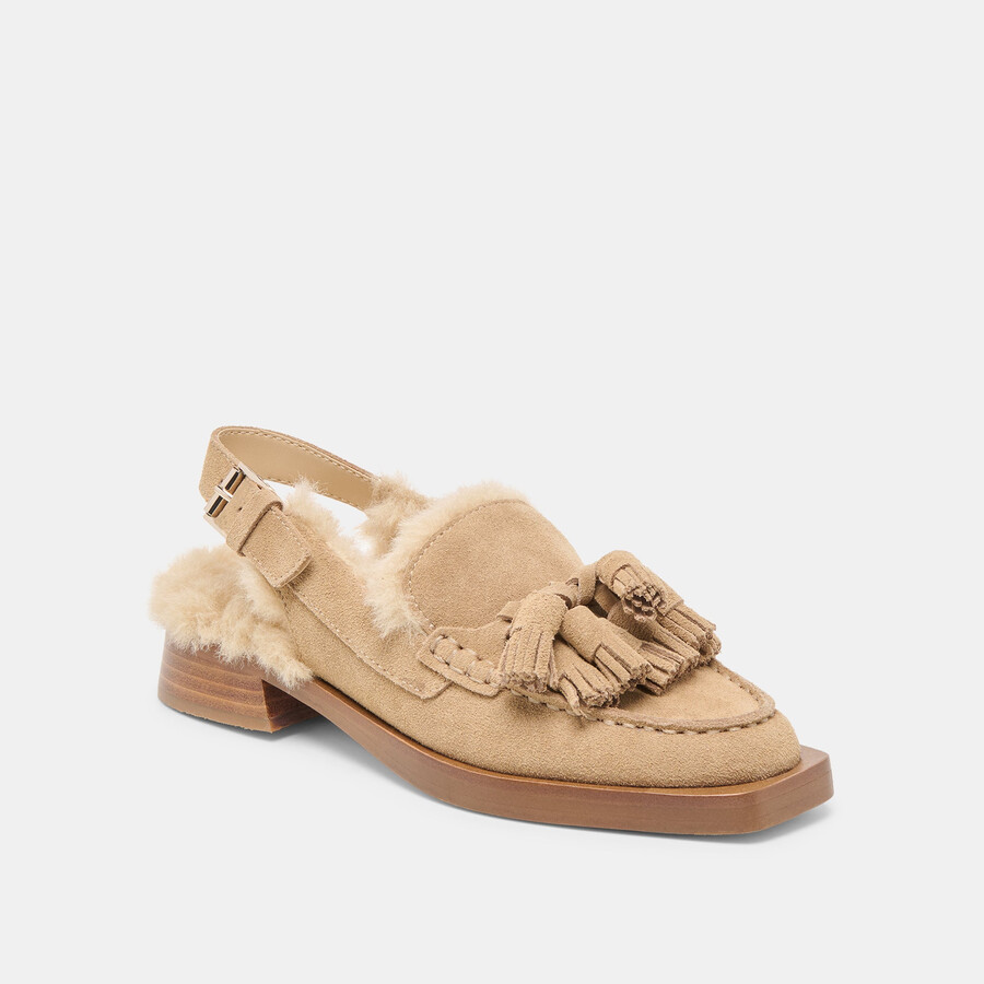 hamlit plüsch-loafer dunkeltaupe wildleder