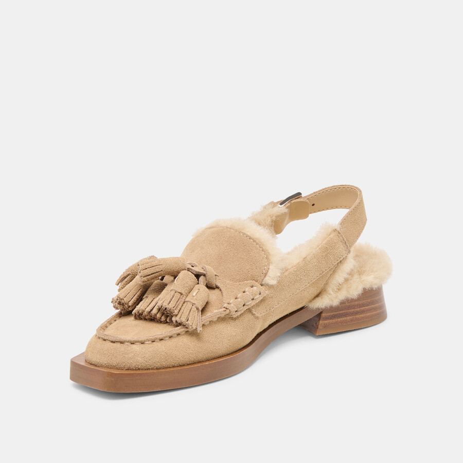 hamlit plüsch-loafer dunkeltaupe wildleder