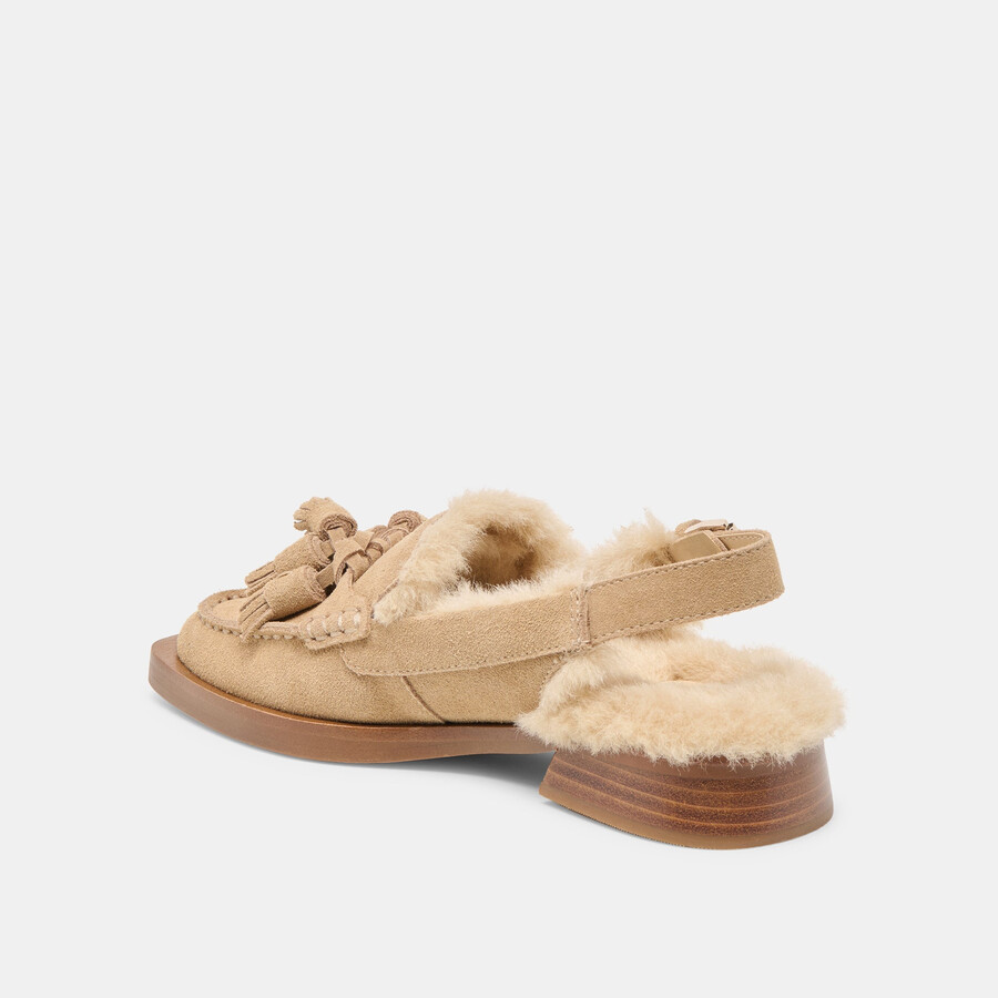 hamlit plüsch-loafer dunkeltaupe wildleder